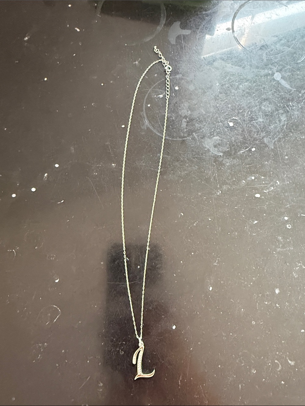 Delicate Silver 'L' Pendant Necklace - Women's Jewelry